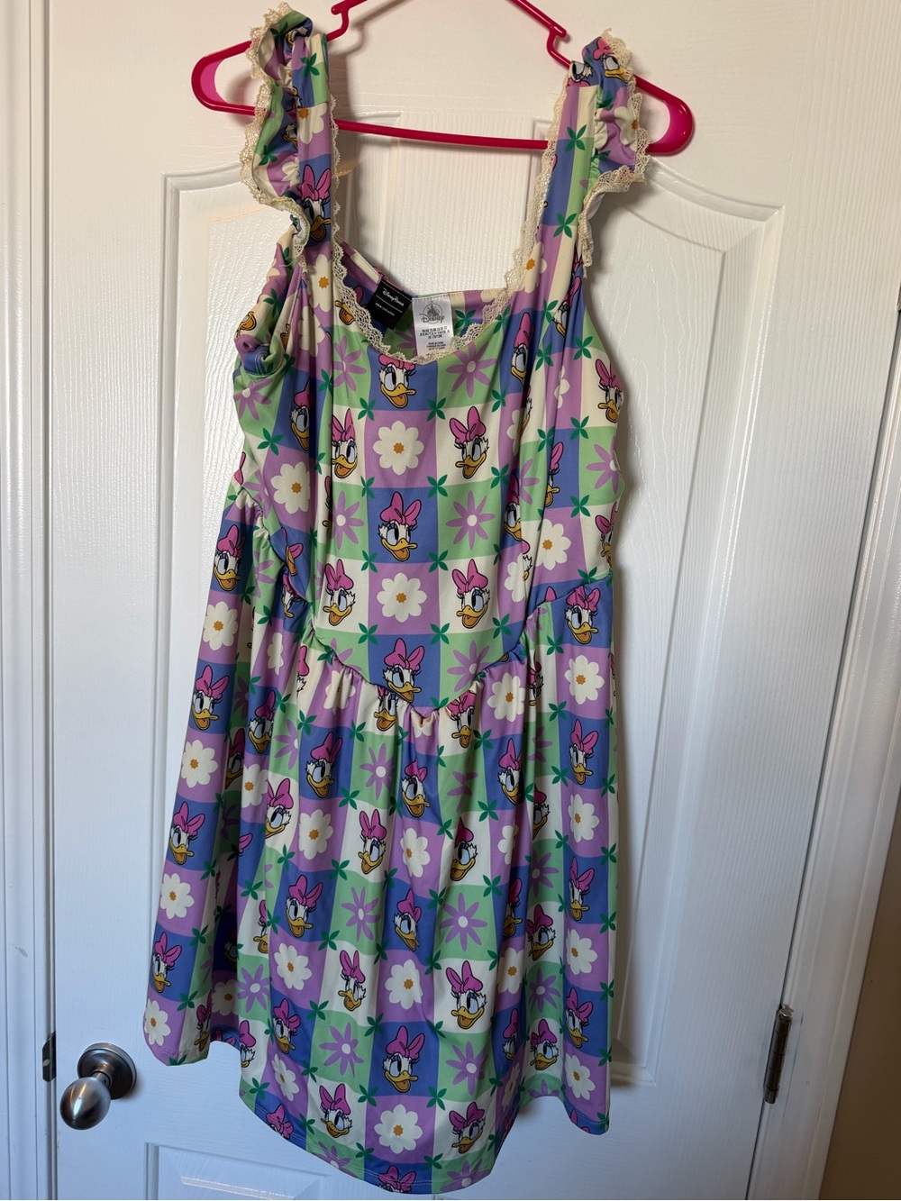 Her Universe Lavender and Pink Daisy Duck Print Sundress